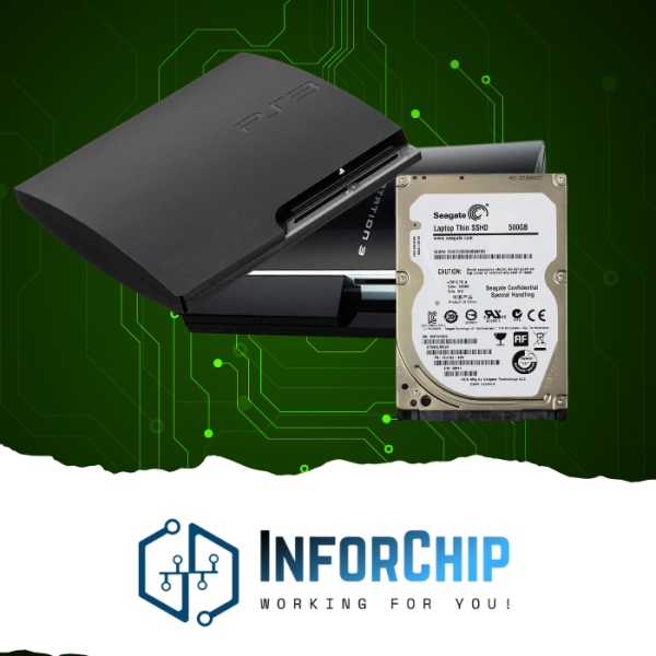 Substituição de Disco Rígido 500GB – Playstation 3