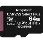 Kingston 64GB MicroSDHC Canvas Select Plus Class10 UHS-I + Adaptador