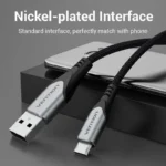 Cabo Vention COCHG USB 2.0 Macho / MicroUSB Macho 1,5MT Preto - Image 2